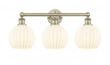 Innovations Lighting 616-3W-AB-G1217-8WV - White Venetian - 3 Light - 26 inch - Antique Brass - Bath Vanity Light