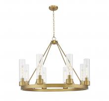 Innovations Lighting 617-8CR-BB-G617-11CL - Boreas - 6 Light - 36 inch - Brushed Brass - Chandelier