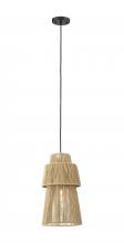 Innovations Lighting 680-1P-BK-10NT - Twill - 1 Light - 10 inch - Natural Twill Rope - Cord hung - Pendant