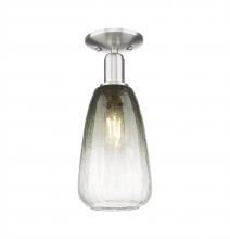 Innovations Lighting 716-1C-SN-G480-6SL - Brookhaven Almond - 1 Light - 6 inch - Brushed Satin Nickel - Semi-Flush Mount