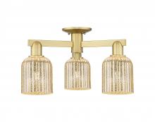 Innovations Lighting 716-3F-SG-G559-5ME - Bridal Veil - 3 Light - 6 inch - Satin Gold - Semi-Flush Mount