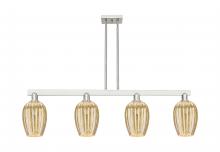 Innovations Lighting 716-4I-SN-G457-6ME - Preston Flute - 4 Light - 48 inch - Brushed Satin Nickel - Cord hung - Island Light