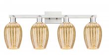 Innovations Lighting 716-4W-SN-G457-6ME - Preston Flute - 4 Light - 36 inch - Brushed Satin Nickel - Bath Vanity Light