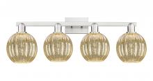 Innovations Lighting 716-4W-SN-G458-7ME - Preston Globe - 4 Light - 36 inch - Brushed Satin Nickel - Bath Vanity Light