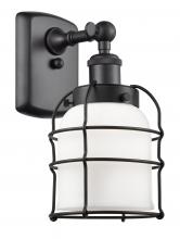 Innovations Lighting 916-1W-BK-G51-CE-LED - Bell Cage - 1 Light - 5 inch - Matte Black - Sconce