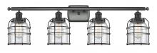 Innovations Lighting 916-4W-BK-G52-CE-LED - Bell Cage - 4 Light - 36 inch - Matte Black - Bath Vanity Light