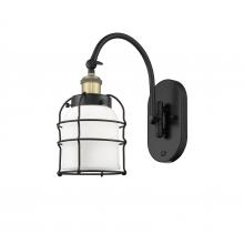 Innovations Lighting 918-1W-BAB-G51-CE-LED - Bell Cage - 1 Light - 6 inch - Black Antique Brass - Adjustable Swing Arm
