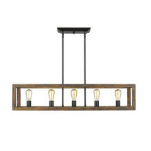 Golden 0270-LP BLK - 5 Light Linear Pendant