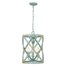 Golden 0890-3P TEAL - 3 Light Pendant