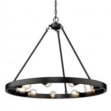 Golden 1019-9 BLK - 9 Light Chandelier