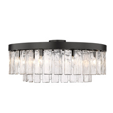 Golden 1768-9SF BLK-HWG - 9 Light Semi-Flush