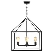 Golden 2072-4 BLK - 21" 4-Light Wesson Chandelier - Black