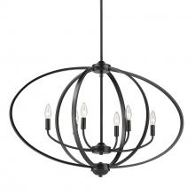 Golden 3167-LP BLK - 35" 6-Light Colson Linear Pendant in Matte Black