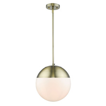 Golden 3218-L AB-AB - 1 Light Pendant with Rod