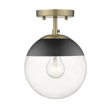 Golden 3219-SF AB-BLK - Semi-Flush