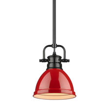 Golden 3604-M1L BLK-RD - Mini Pendant with Rod