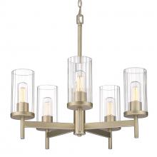 Golden 7011-5 WG-CLR - 5 Light Chandelier