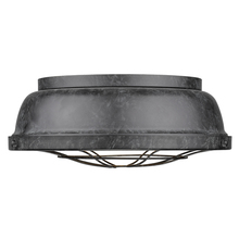 Golden 7312-FM BP - 14" 2-Light Bartlett Flush Mount - Black Patina