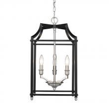 Golden 8401-3P PW-BLK - 3 Light Pendant