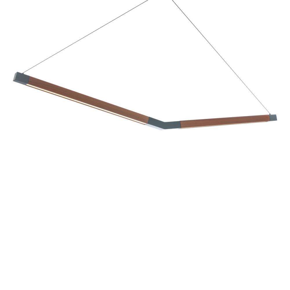 54" 3K-LED Bough Chandelier - Black & Dark Walnut