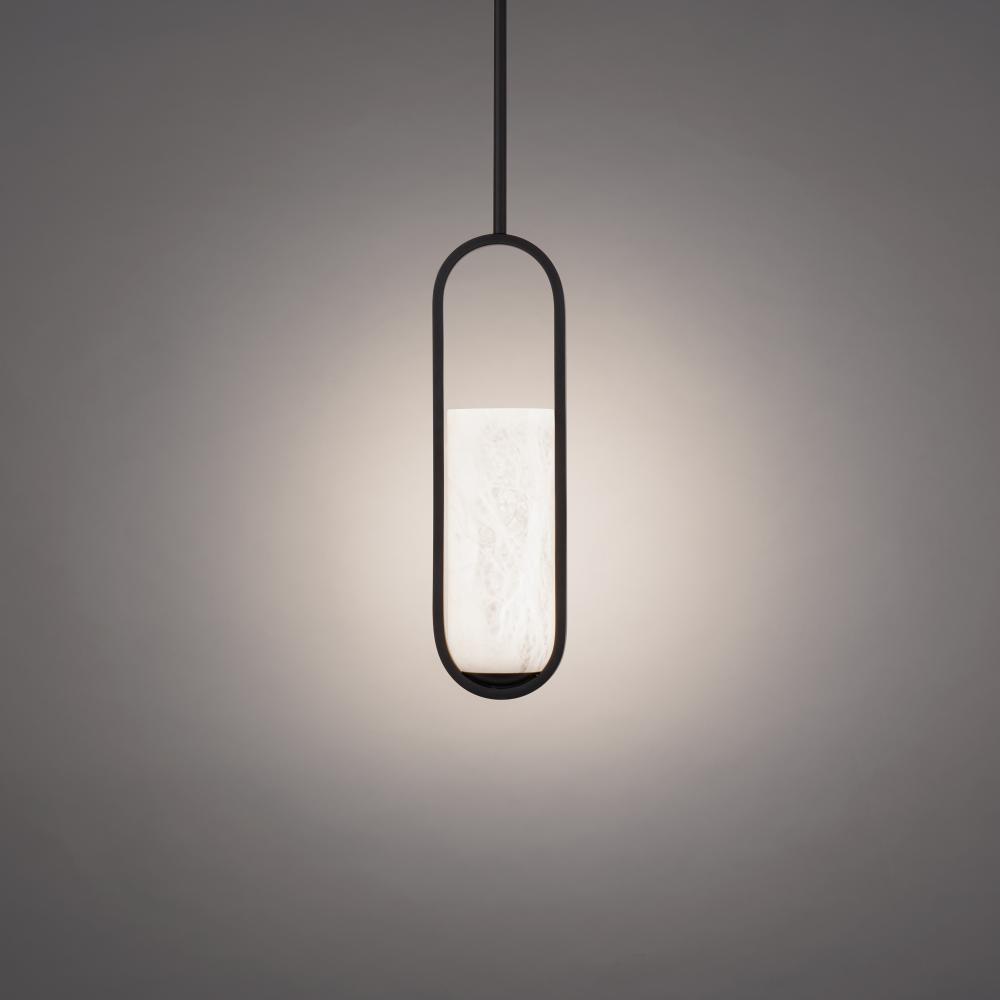 5" 3K-LED Rollins Pendant - Black & Alabaster