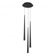 Modern Forms US Online PD-41803R-BK - 12" 35K-LED Cascade 3-Light Multi-Pendant - Black