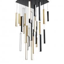 Modern Forms US Online PD-64841S-BK/AB-BK - Chaos Multilight Pendant Light