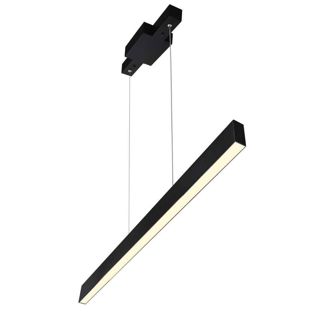 Pienza 47 in LED Integrated Black Chandelier