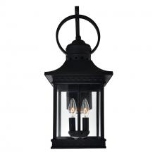 CWI Lighting 0416W9-B-2-101 - Cleveland 2 Light Black Outdoor Wall Light