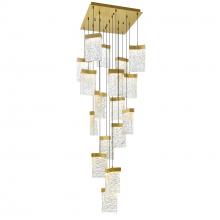 CWI Lighting 1587P24-17-624 - Lava Integrated LED Brass Chandelier