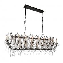 CWI Lighting 9910P58-24-200 - Phraya 24 Light Up Chandelier With Dark Brown Finish