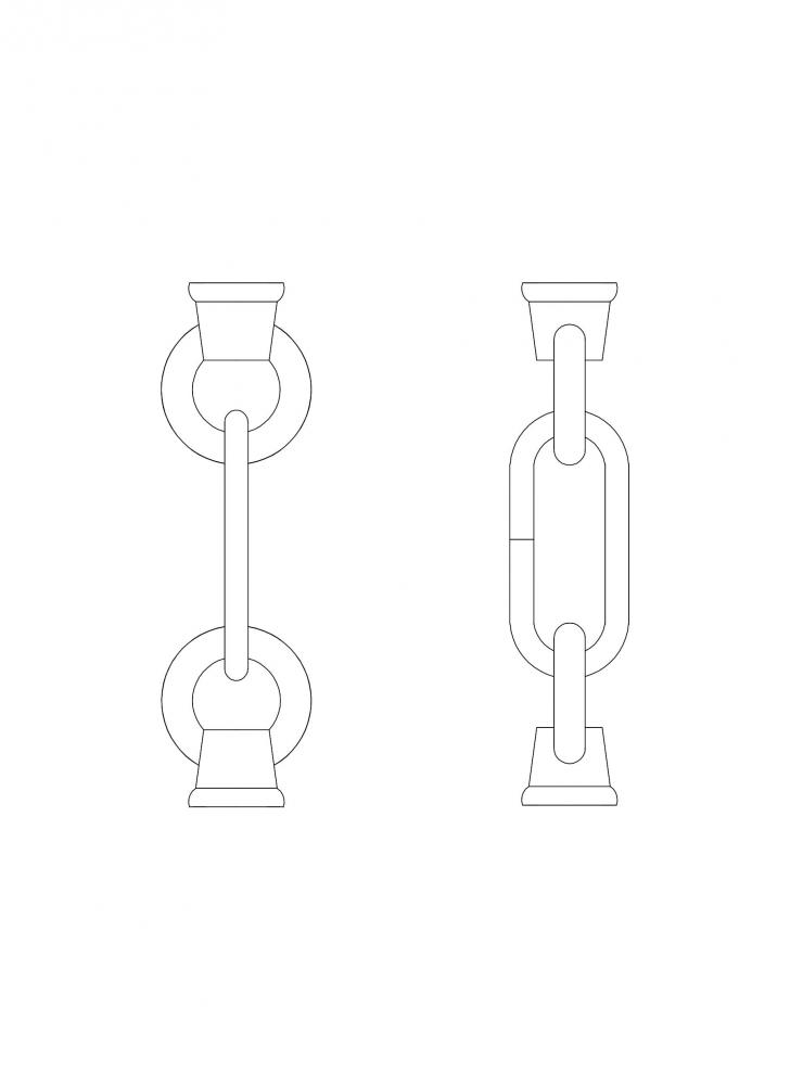 Replacement Chain Link and Loop in Brushed Nickel