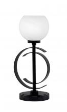 Toltec Company 56-MB-4101 - Accent Lamp, Matte Black Finish, 5.75" White Marble Glass