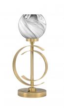 Toltec Company 56-NAB-4109 - Accent Lamp, New Age Brass Finish, 5.75" Onyx Swirl Glass