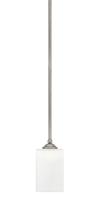 Toltec Company 560-GP-531 - Zilo Stem Mini Pendant, Graphite Finish, 4" Square White Muslin Glass