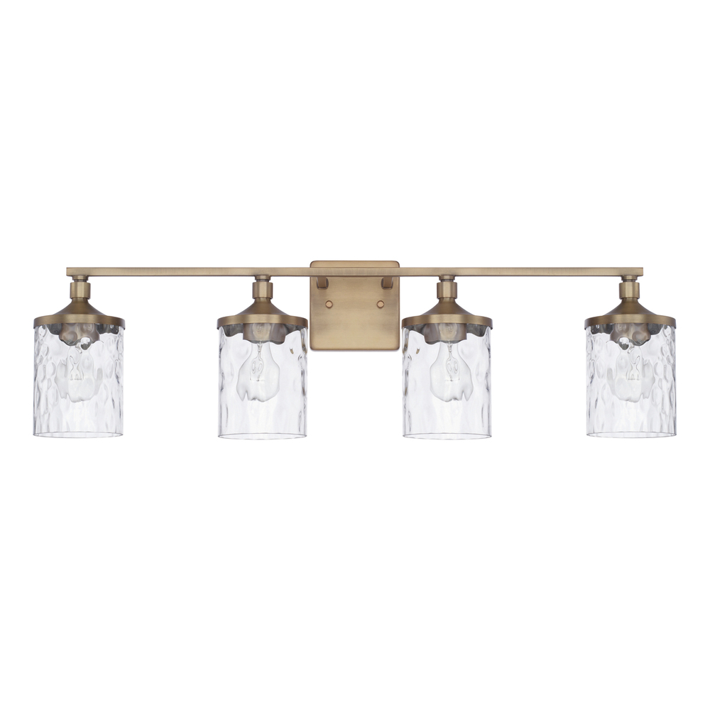 34" 4-Light Colton Vanity - Aged Brass