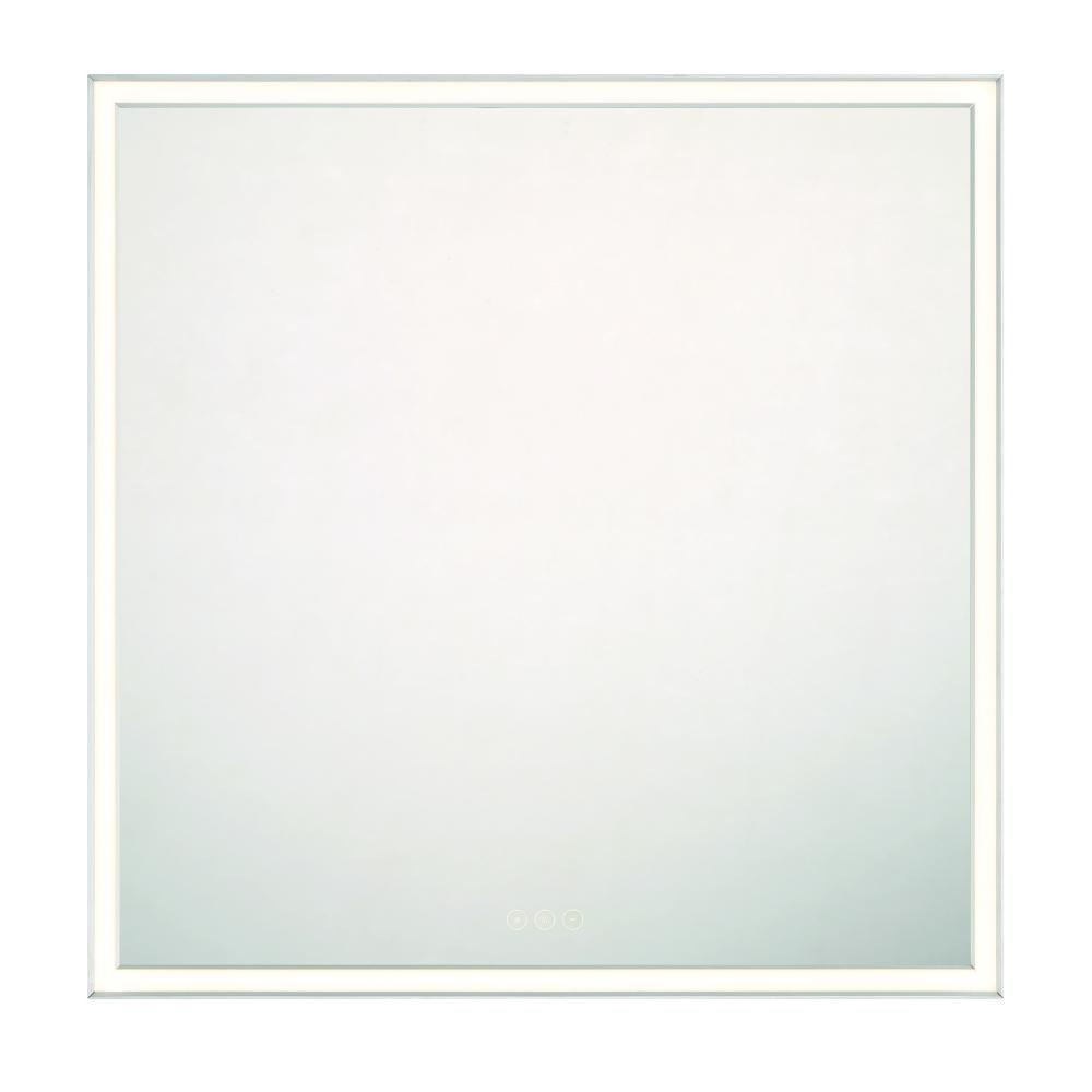 32" Square CCT-LED Nixon Mirror - Silver