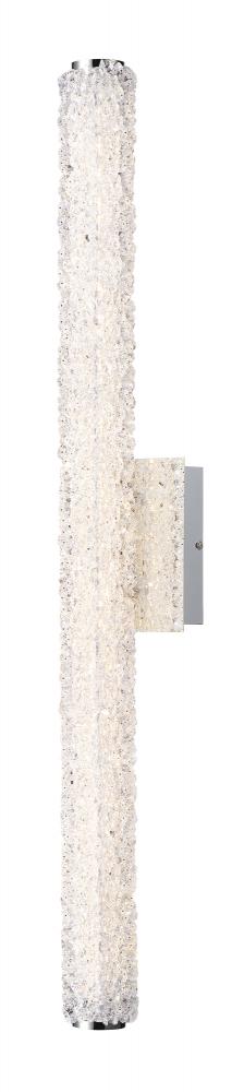 36" 3K-LED Sassi Sconce - Chrome & Crystal Beads