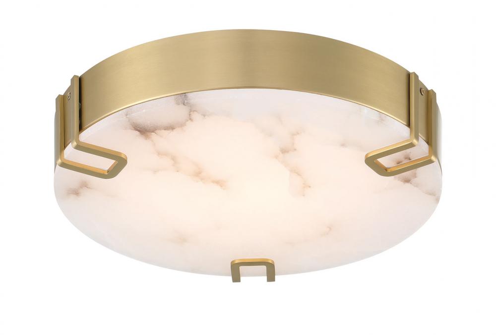 16" 3K-LED NOGA Flush Mount - Gold & Alabaster