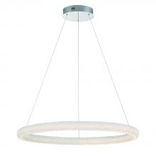 Eurofase 43924-011 - 36" 3K-LED Sassi Chandelier - Chrome & Crystal Bead