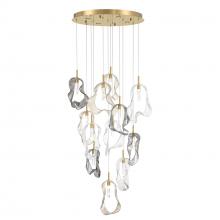 Eurofase 49237-016 - 24" 3K-LED NORAH 12-Light Multi Pendant - Gold with Mixed Glass
