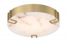 Eurofase 48958-011 - 16" 3K-LED NOGA Flush Mount - Gold & Alabaster