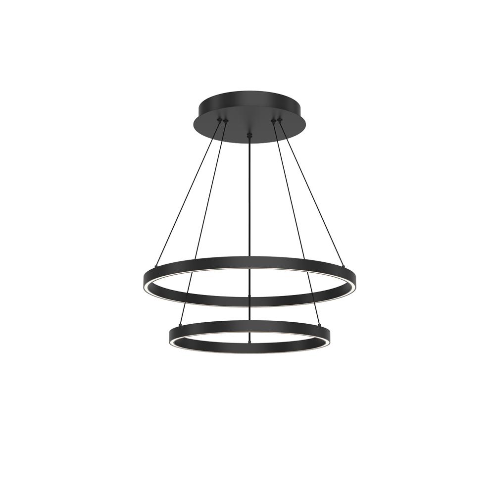 24" 3K-LED Cerchio Chandelier - Black