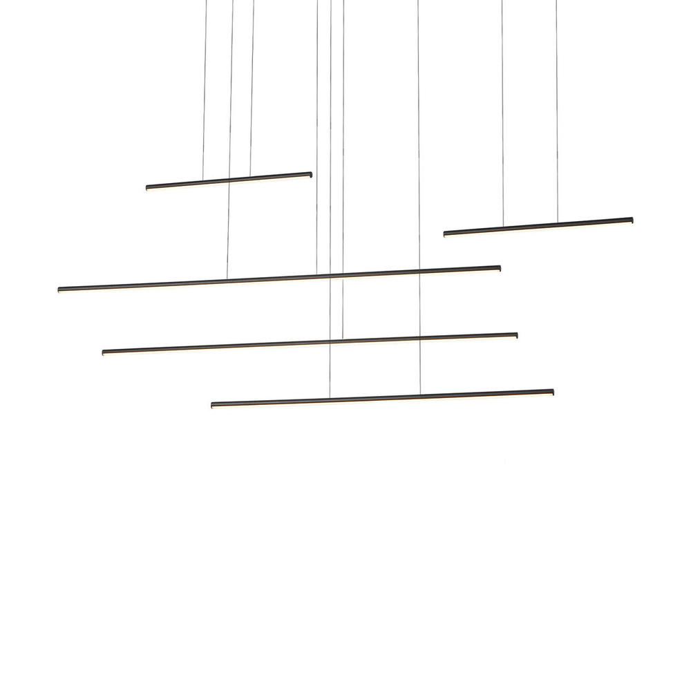 60" 3K-LED Chute Motion Multi Pendant - Black