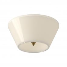 Kuzco Lighting Inc FM45710-BG/GO - Holt 10-in Brushed Gold/Glossy Opal Glass LED Flush Mount