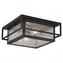 Vaxcel International T0470 - Hyde Park 12-in Outdoor Flush Mount Ceiling Light Espresso Bronze