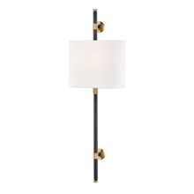 Hudson Valley 3722-AOB - 12" 2 Light Sconce/Bronze, Brass & Linen