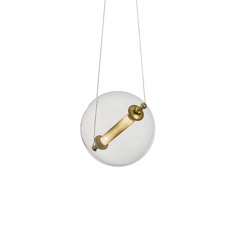 16" 2-Light Otto Sphere Low Voltage Pendant - Brass