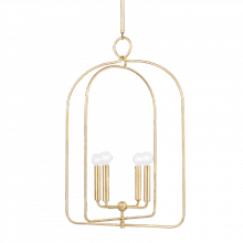 Mitzi by Hudson Valley Lighting H512701L-GL - 23" 4-Light Mallory Pendant - Gold Leaf
