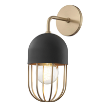 Mitzi by Hudson Valley Lighting H145101-AGB/BK - Haley Wall Sconce